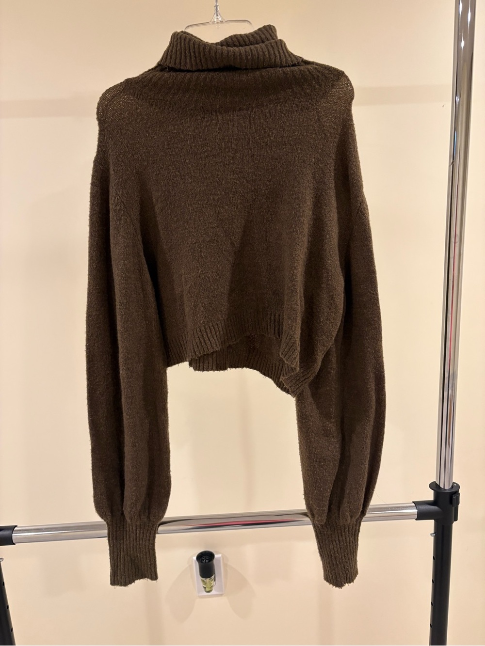 Princess Polly Brown Cropped Turtleneck Sweater